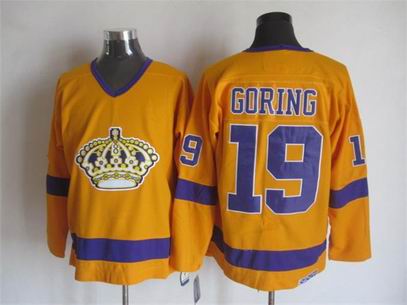 NHL Los Angeles Kings 19 Goring yellow jersey