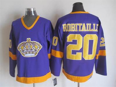 NHL Los Angeles Kings 20 Robitaille purple jersey