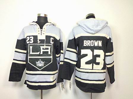 NHL Los Angeles Kings 23 Brown black Hoodies Jersey