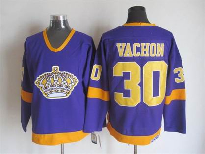 NHL Los Angeles Kings 30 Vachon purple jersey