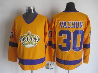 NHL Los Angeles Kings 30 Vachon yellow jersey