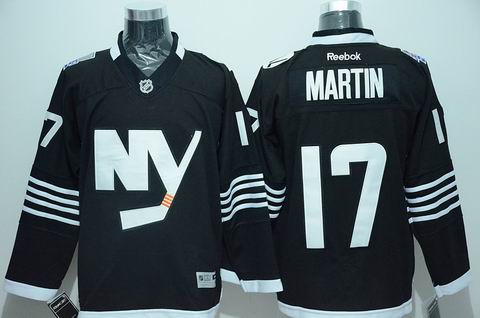 NHL New York Islanders 17 Martin black jersey