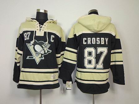 NHL Pittsburgh Penguins 87 Crosby black Hoodies Jersey