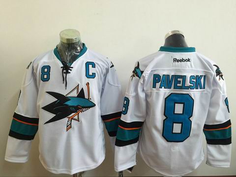 NHL San Jose Sharks #8 Joe Pavelski white jersey