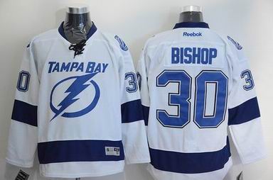 NHL Tampa Bay Lightning 30 Bishop white jersey