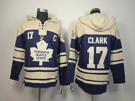 NHL Toronto Maple Leafs 17 Clark blue Hoodies Jersey