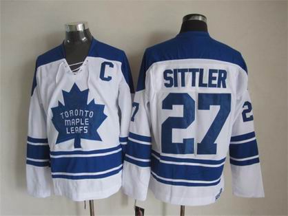 NHL Toronto Maple Leafs 27 Sittler white jersey