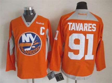NHL new york Islanders 91 Tavares orange jersey