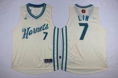 New Orleans Hornets #7 LIN christmas day white jersey