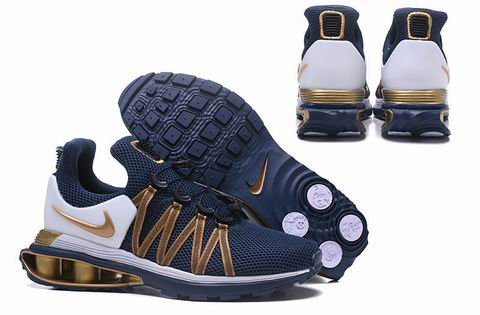 Nike Air Shox Gravity shoes navy white golden