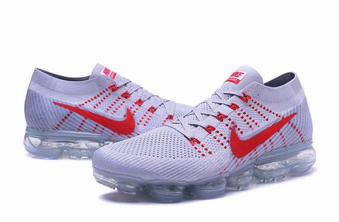 Nike Air Vapormax Flyknit shoes grey red