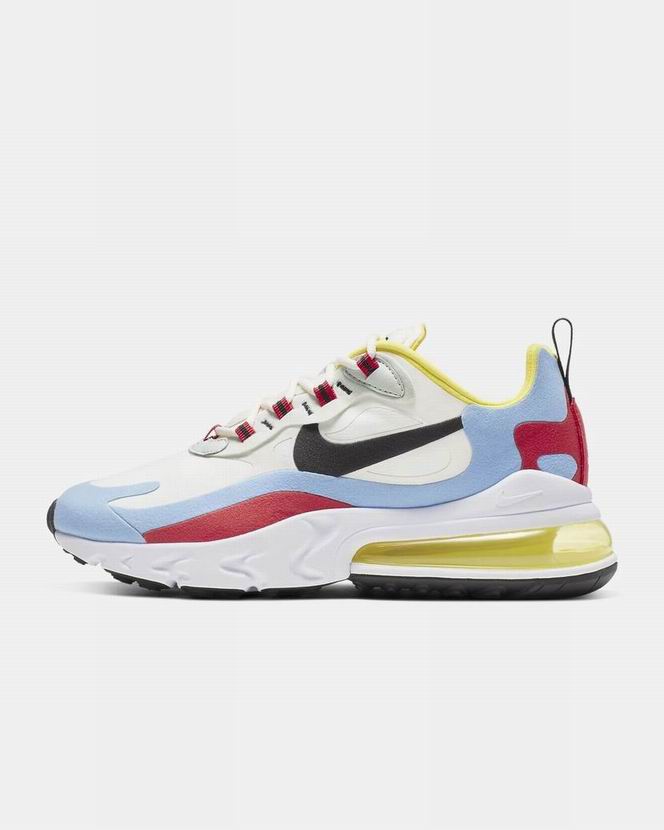 Nike Air max 270 react shoes white blue red yellow