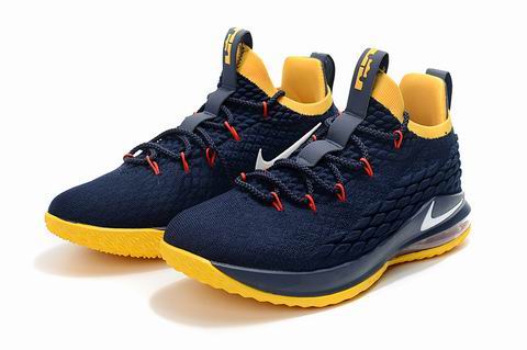 Nike LeBron 15 Low shoes navy yellow