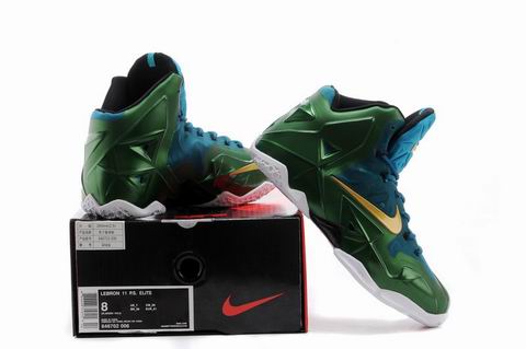 Nike Lebron 11 P.S. elite shoes green blue