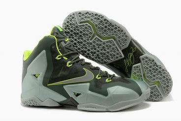 Nike Lebron James 11 shoes grey green