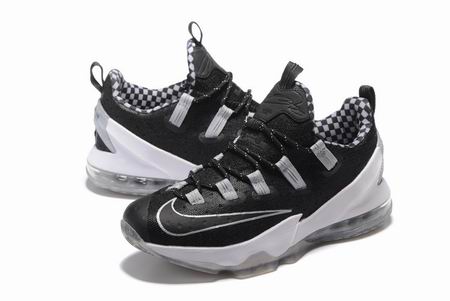 Nike Lebron XIII shoes low black white