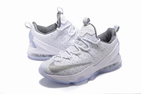 Nike Lebron XIII shoes low white silver