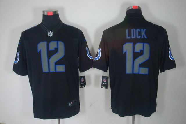 Nike NFL Indianapolis Colts 12 Luck Impact black Limited Jersey