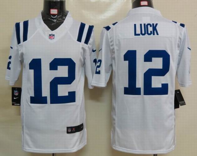Nike NFL Indianapolis Colts 12 Luck White Limited Jersey
