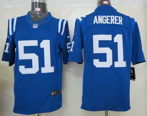 Nike NFL Indianapolis Colts 51 Angerer Blue Limited Jersey