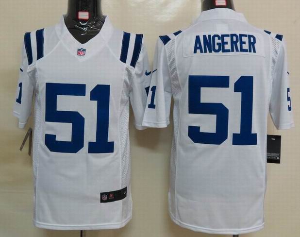 Nike NFL Indianapolis Colts 51 Angerer White Limited Jersey