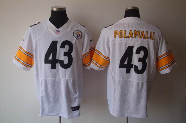 Nike NFL Pittsburgh Steelers #43 Troy Polamalu white Elite Jersey