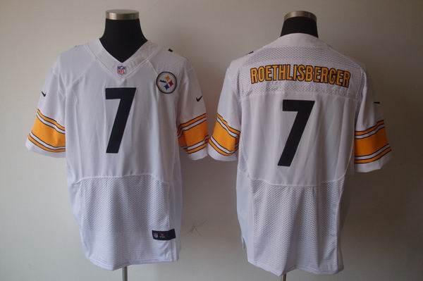 Nike NFL Pittsburgh Steelers #7 Ben Roethlisberger white Elite Jersey