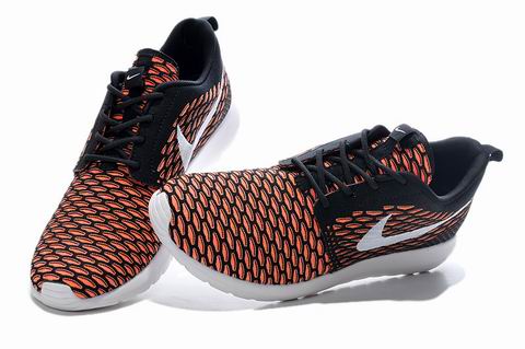 Nike Roshe Flyknit shoes orange black
