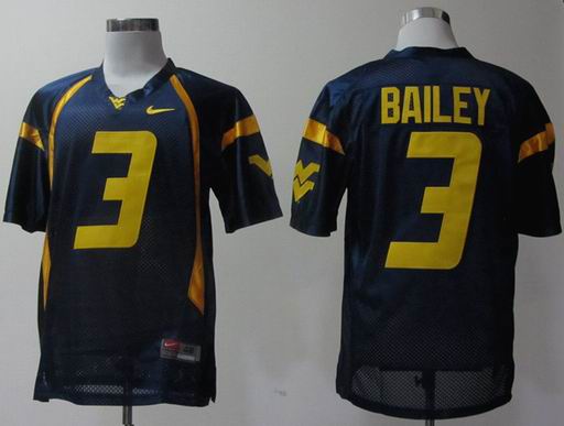Nike West Virginia Mountaineers Stedman Bailey 3 Blue College Football Jersey