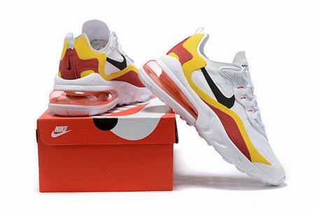 Nike air max 270 react shoes white red yellow