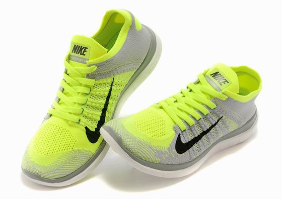 Nike free 4.0 flyknit shoes grey blue