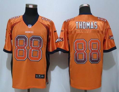 Nike nfl Denver Broncos 88 Thomas Drift Fashion Orange Elite Jersey
