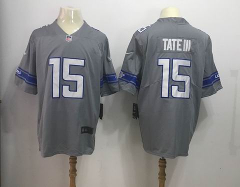 Nike nfl lions #15 TATE III grey rush jersey
