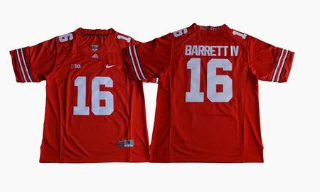 Ohio State Buckeyes #16 J.T. Barrett IV College Football Jersey Red