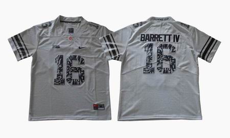 Ohio State Buckeyes #16 J.T Barrett IV Grey Limited Jersey