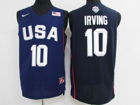 Olympic Basketball USA #10 Irving blue jersey