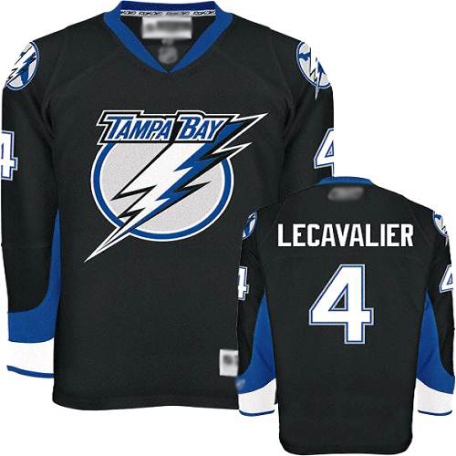 Tampa Bay Lightning #4 Vincent Lecavalier Black NHL Jersey