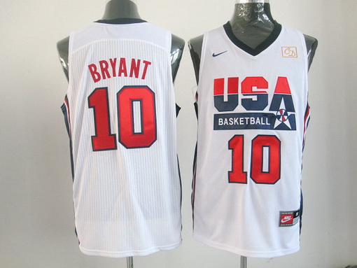 USA Olympic basketball jersey USA 10 Bryant white