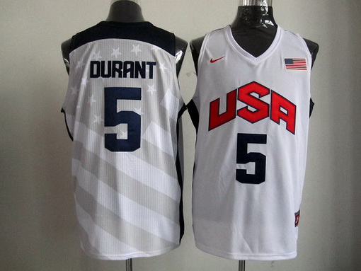 USA Olympic basketball jersey USA 5 Durant white