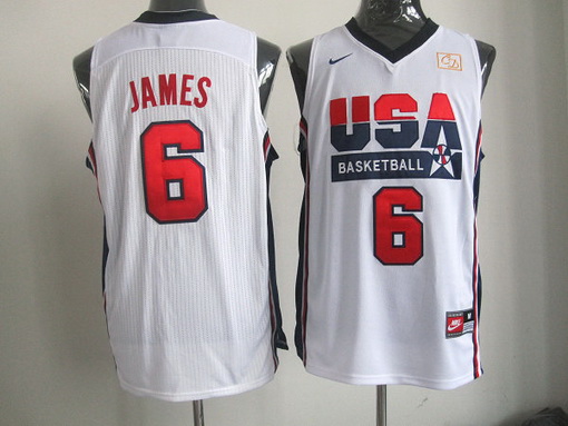 USA Olympic basketball jersey USA 6 James white