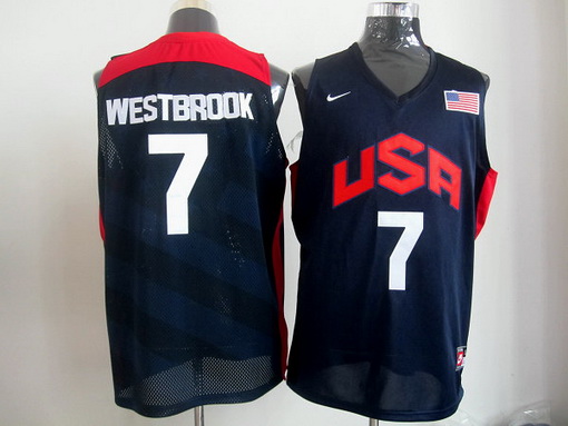 USA Olympic basketball jersey USA 7 Westbrook blue