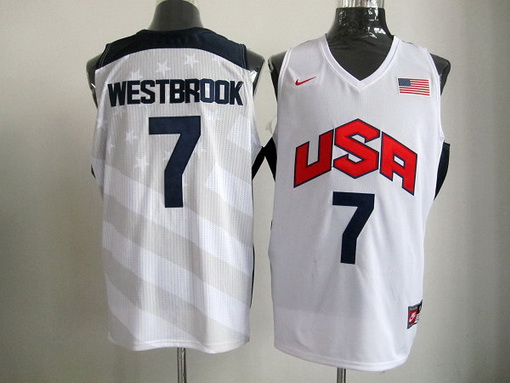 USA Olympic basketball jersey USA 7 Westbrook white