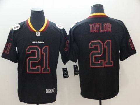 Washington Redskins #21 Taylor light out black rush jersey