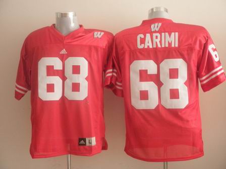 Wisconsin Badgers Gabe Carimi 68 Red NCAA College Football Jersey