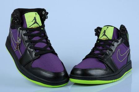 Women Air Jordan 1 retro shoes purple black