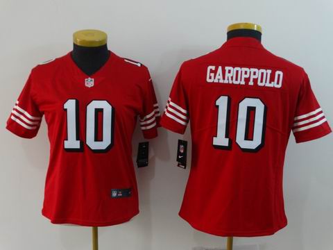 Women nike nfl 49ers #10 GAROPPOLO red rush II limited jersey