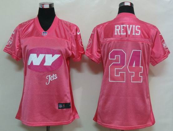 Womens Nike New York Jets 24 Revis Pink Elite Jerseys