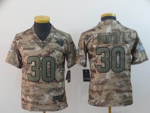 Youth Los Angeles Rams #30 Gurley camo salute to service jersey