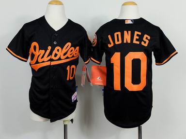 Youth MLB Orioles 10# Jones black jersey