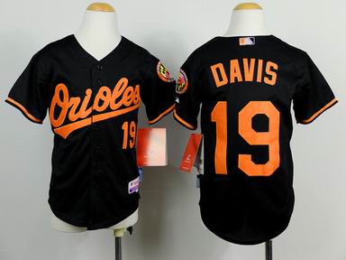 Youth MLB Orioles 19# Davis black jersey